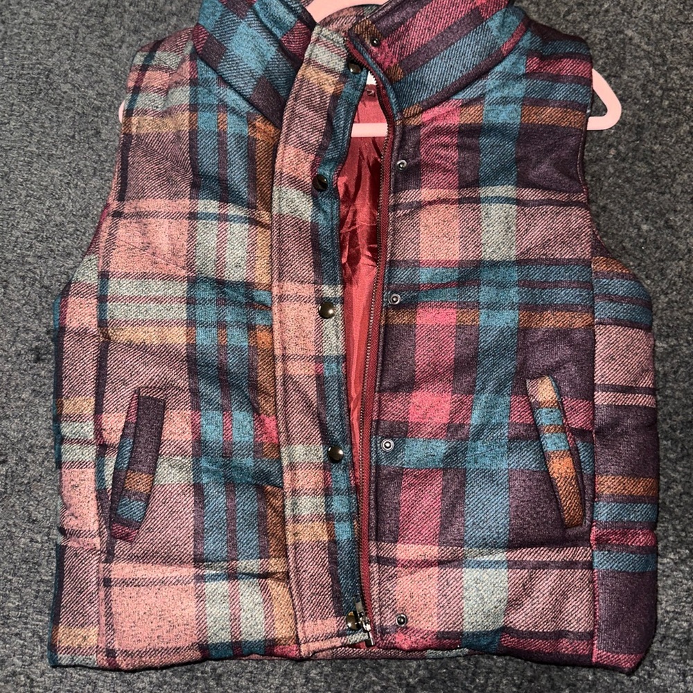 Vanilla Bay Multicolor Plaid Vest